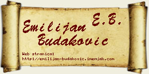 Emilijan Budaković vizit kartica